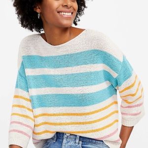 LOFT Modern Mixed Stripe Sweater
